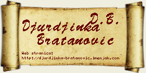 Đurđinka Bratanović vizit kartica